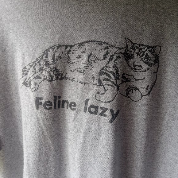 Delta Other - Delta Pro Weight, Feline Lazy Short Sleeve T-Shirt